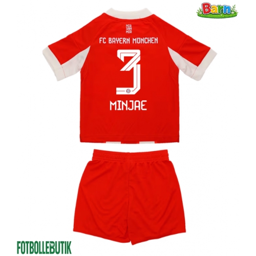 Bayern Munich Kim Min-jae #3 Hemmaställ Barn 2025-26 Kortärmad (+ Korta byxor)